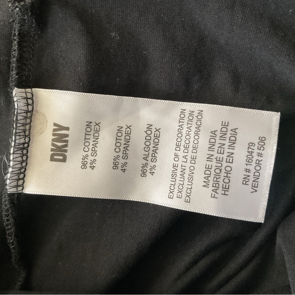 DKNY Men's Black Polo Shirt with Gray Accents - Picture 6 of 6